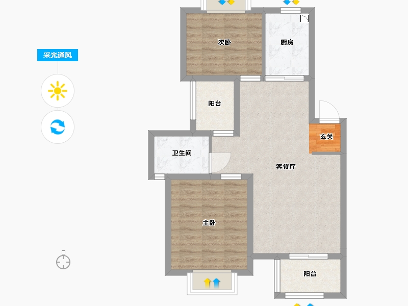 江西省-宜春市-上高印象-69.00-户型库-采光通风