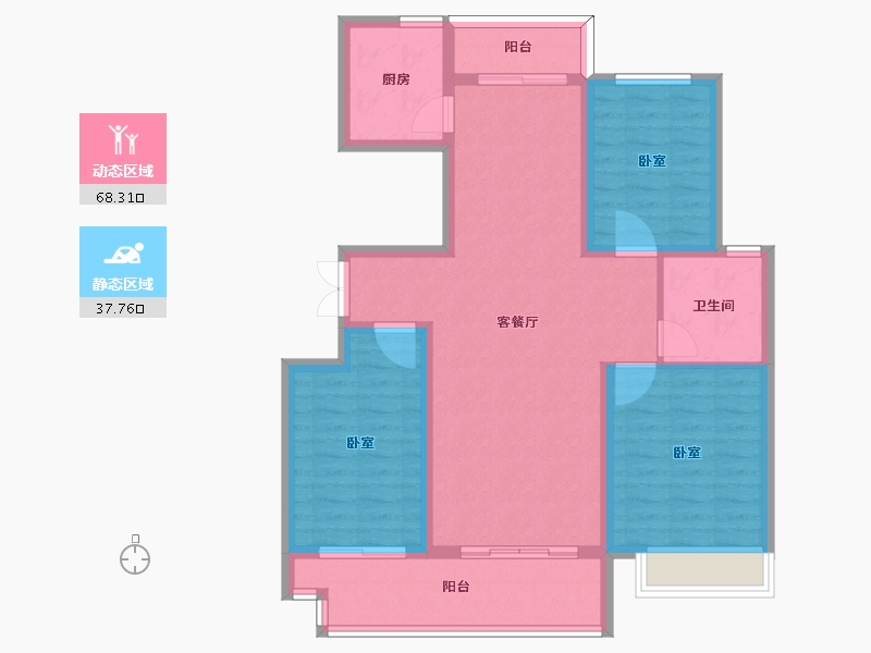 山东省-枣庄市-儒辰青檀府-95.13-户型库-动静分区