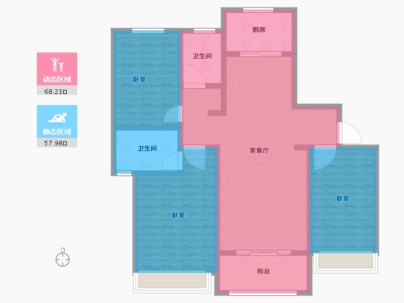 河南省-安阳市-天悦华府-113.09-户型库-动静分区