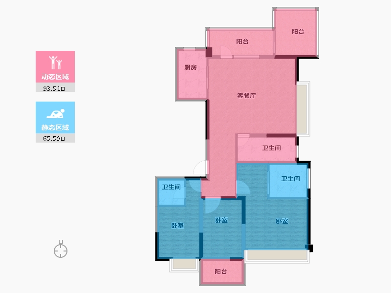 河南省-郑州市-亚星上湖嘉园-142.99-户型库-动静分区