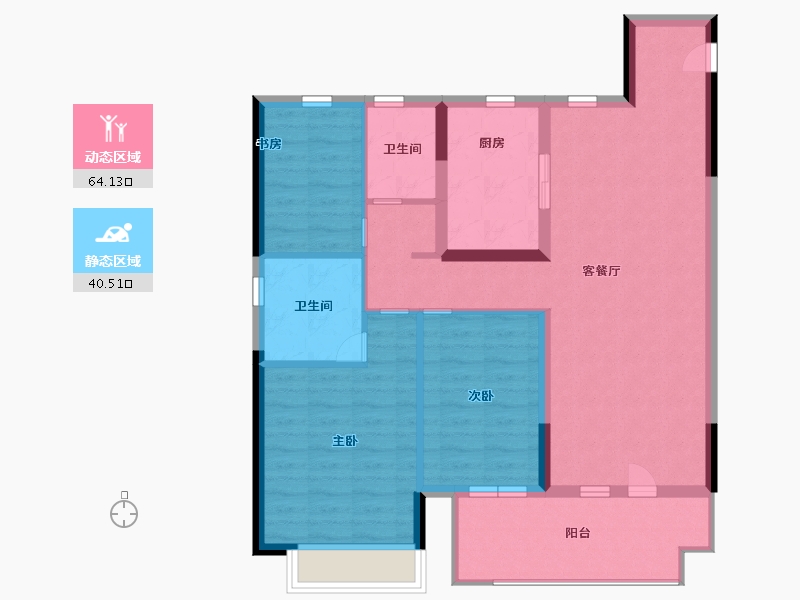 山东省-青岛市-金科平澜府-94.00-户型库-动静分区