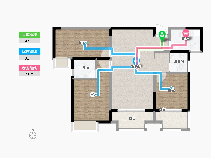 河南省-郑州市-台隆合园-92.00-户型库-动静线