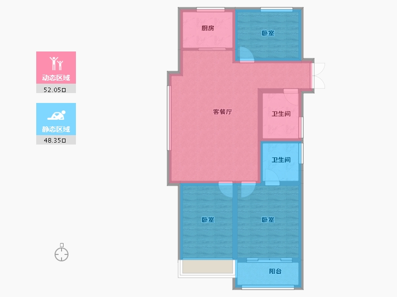 山东省-菏泽市-鑫源麗水城-89.77-户型库-动静分区