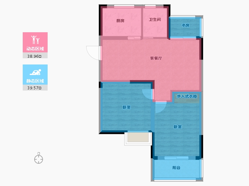 浙江省-金华市-香堤意墅澜庭-70.00-户型库-动静分区