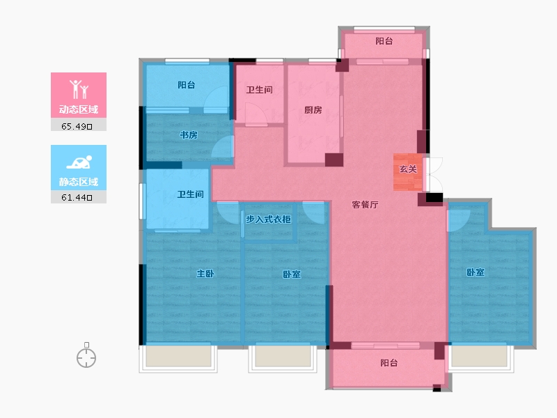 福建省-漳州市-瀚海五凤郡-114.29-户型库-动静分区