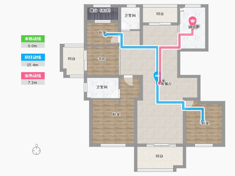 浙江省-绍兴市-宝业新桥风情-114.00-户型库-动静线