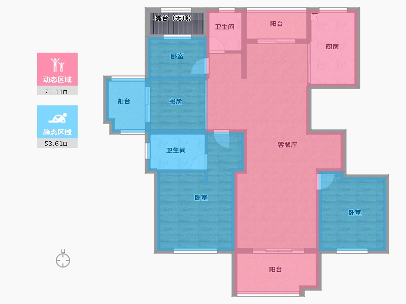 浙江省-绍兴市-宝业新桥风情-114.00-户型库-动静分区