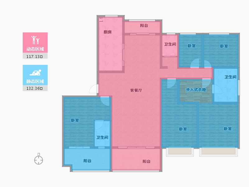 河南省-郑州市-碧桂园象府-226.00-户型库-动静分区