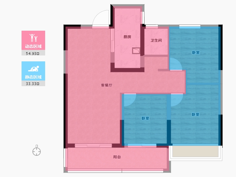 河南省-郑州市-星联·岚溪府-78.51-户型库-动静分区