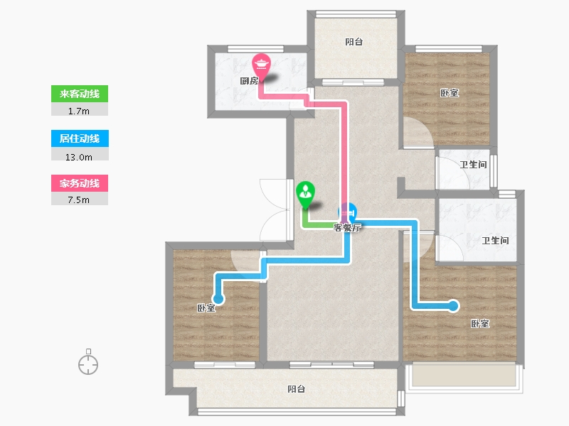 河南省-开封市-兰大豪庭-101.03-户型库-动静线