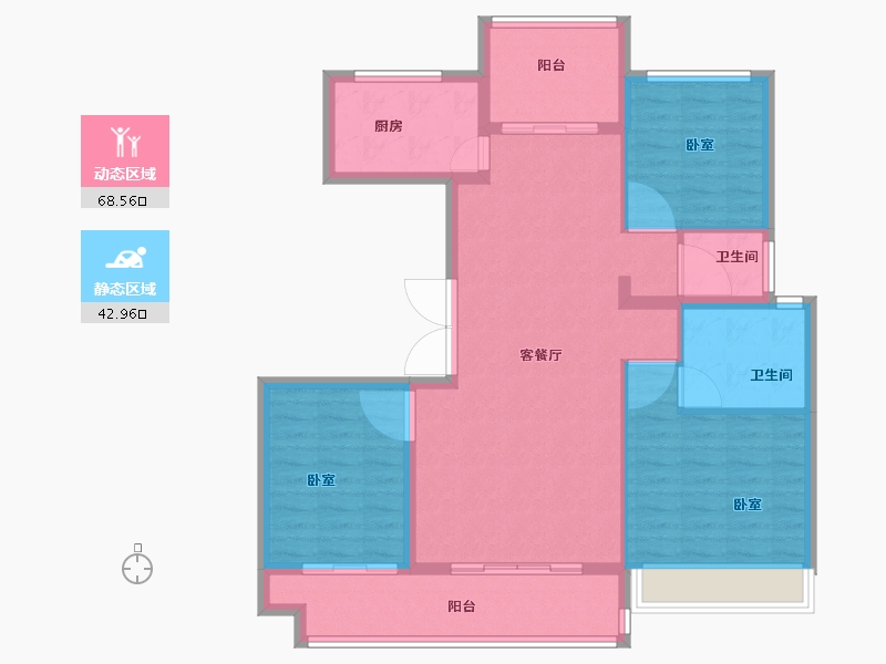 河南省-开封市-兰大豪庭-101.03-户型库-动静分区