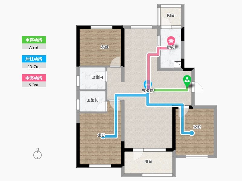 山东省-烟台市-翡翠康城-97.00-户型库-动静线