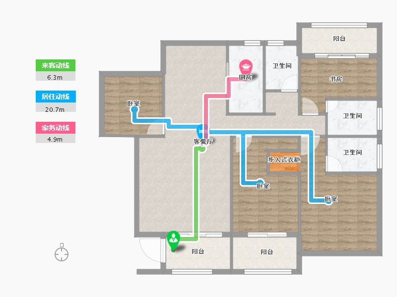 福建省-龙岩市-武平盛世鑫城-120.51-户型库-动静线