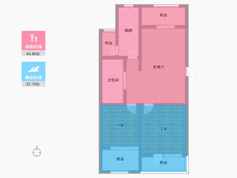 山东省-烟台市-金象泰吉祥家园-75.00-户型库-动静分区