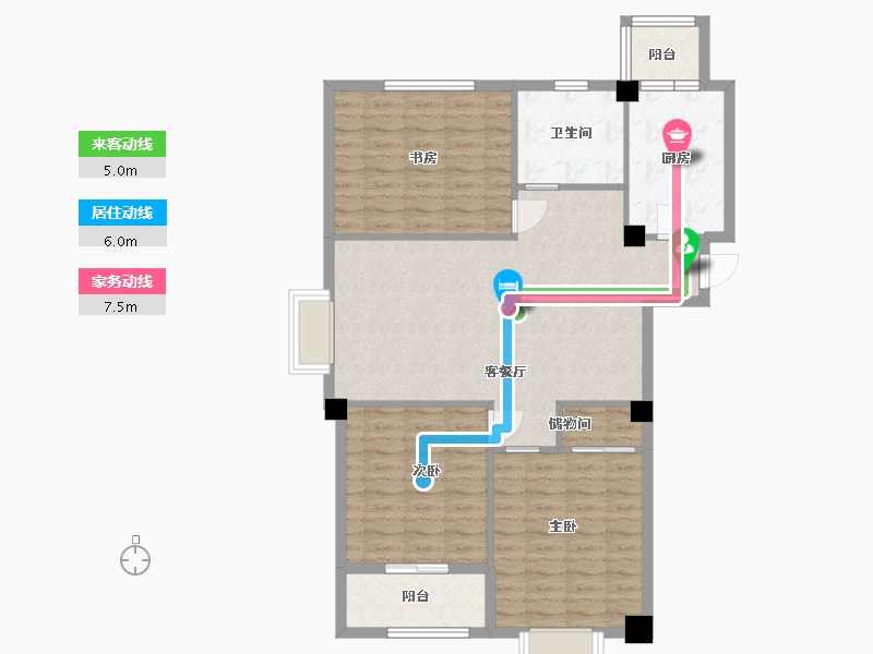 山东省-潍坊市-世纪阳光城市广场-99.99-户型库-动静线