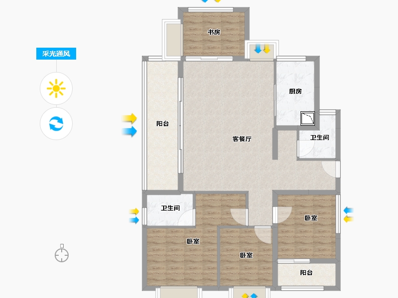 福建省-莆田市-建发·玉湖壹号-114.00-户型库-采光通风