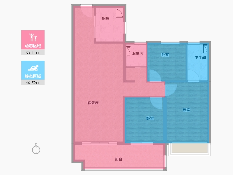 河南省-开封市-通许碧桂园-93.00-户型库-动静分区