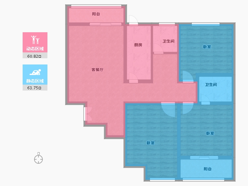 河南省-焦作市-东盛苑-111.10-户型库-动静分区