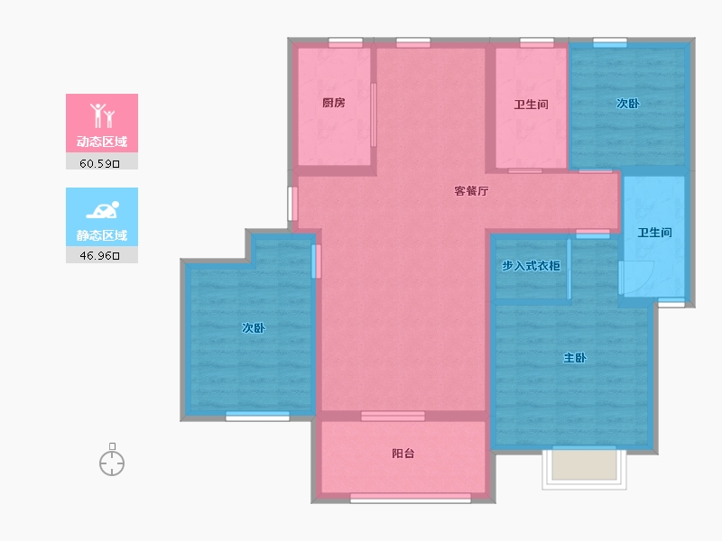 山东省-青岛市-海信君和-96.00-户型库-动静分区