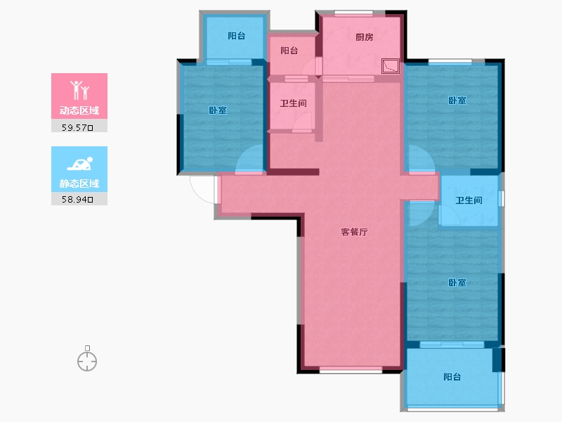 河南省-洛阳市-古都尚郡-105.00-户型库-动静分区