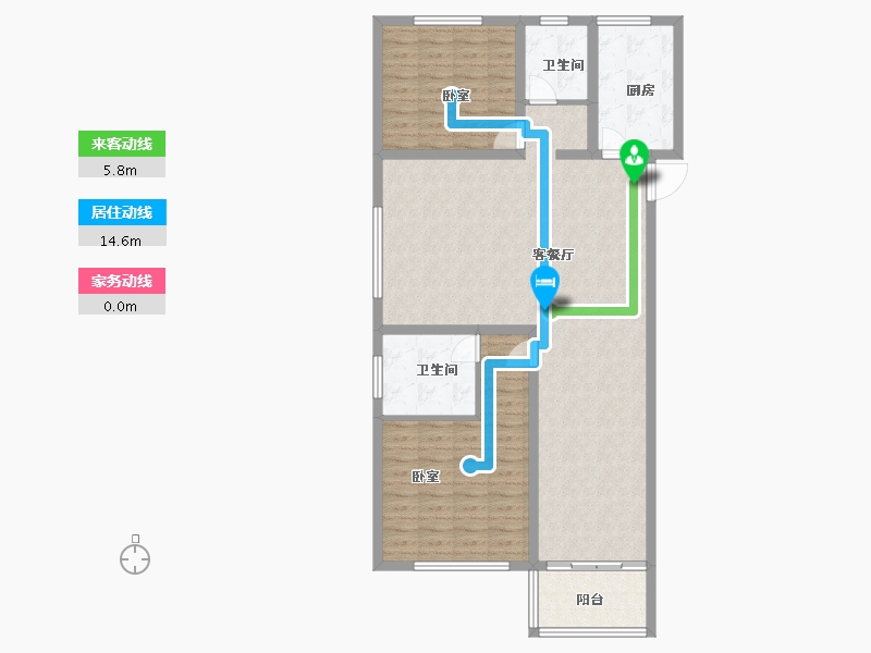 山东省-菏泽市-名仕豪庭天玺台-108.62-户型库-动静线