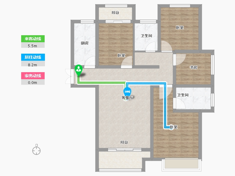 河南省-郑州市-丰乐奥体公馆-101.82-户型库-动静线