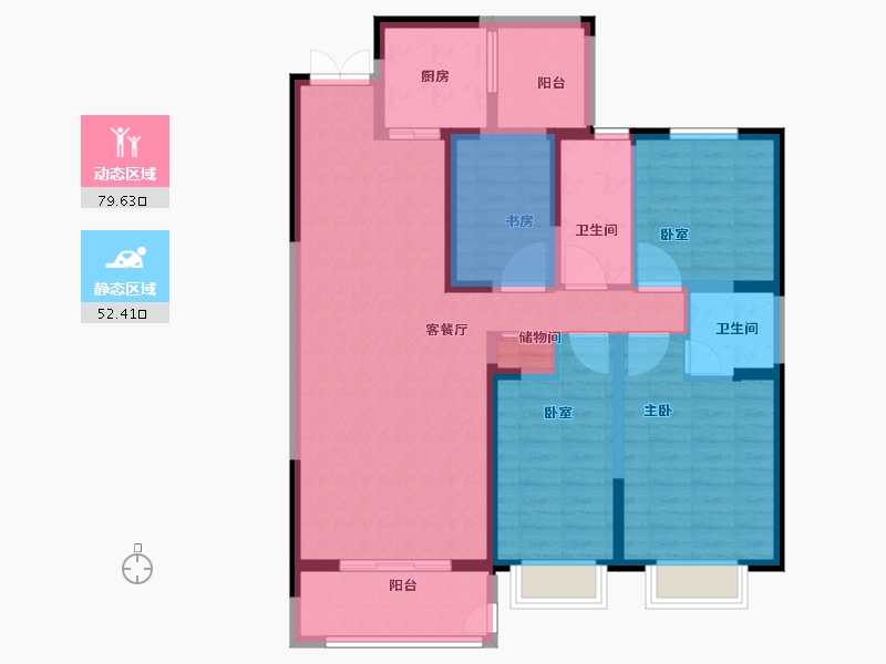 河南省-洛阳市-恒泰中心-110.54-户型库-动静分区