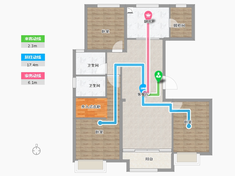 河南省-安阳市-嘉洲花悦-110.00-户型库-动静线