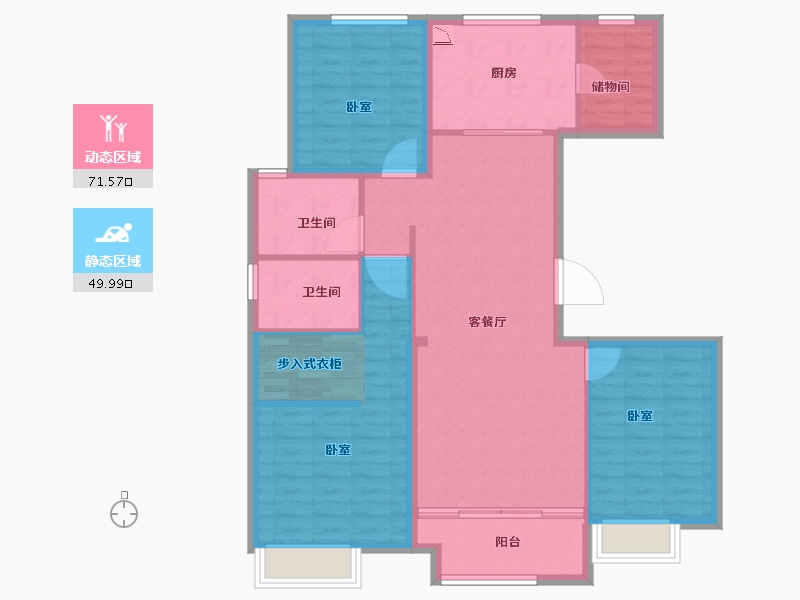 河南省-安阳市-嘉洲花悦-110.00-户型库-动静分区