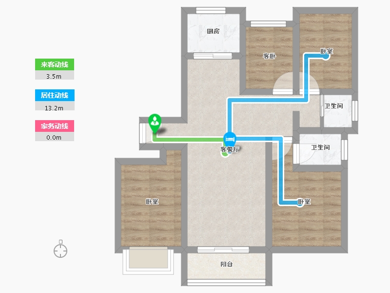 河南省-开封市-兰考兰美花苑-64.20-户型库-动静线