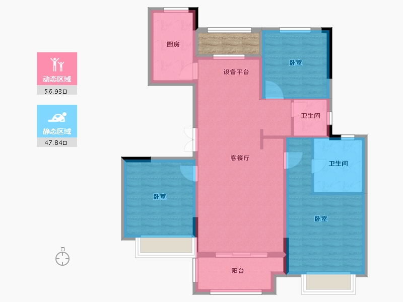 浙江省-绍兴市-光明海樾传奇-97.06-户型库-动静分区