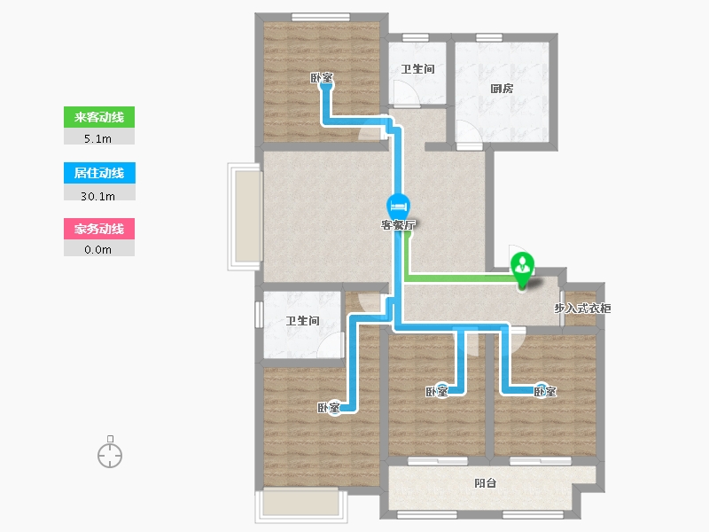 山东省-烟台市-国泰海韵华府-113.99-户型库-动静线