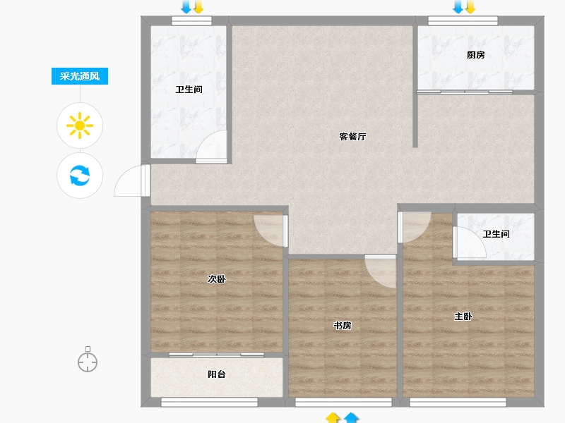 山东省-威海市-茂铭逸品学府-99.99-户型库-采光通风