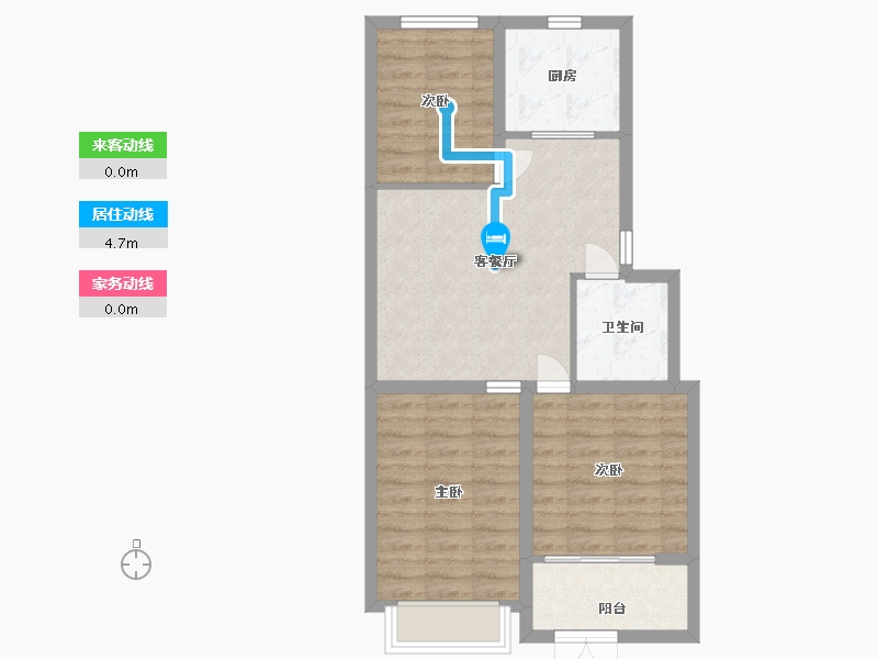 山东省-潍坊市-玉兰里-65.80-户型库-动静线