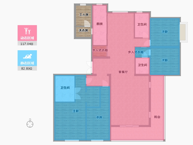 山东省-潍坊市-金鸾御景城-188.81-户型库-动静分区