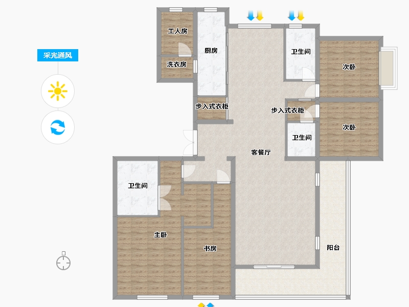 山东省-潍坊市-金鸾御景城-188.81-户型库-采光通风