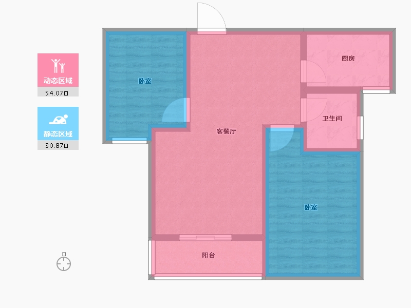 河南省-安阳市-国际御景城-75.81-户型库-动静分区