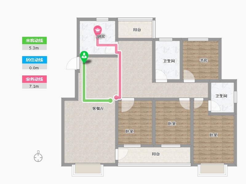 河南省-洛阳市-曌华水郡-132.50-户型库-动静线