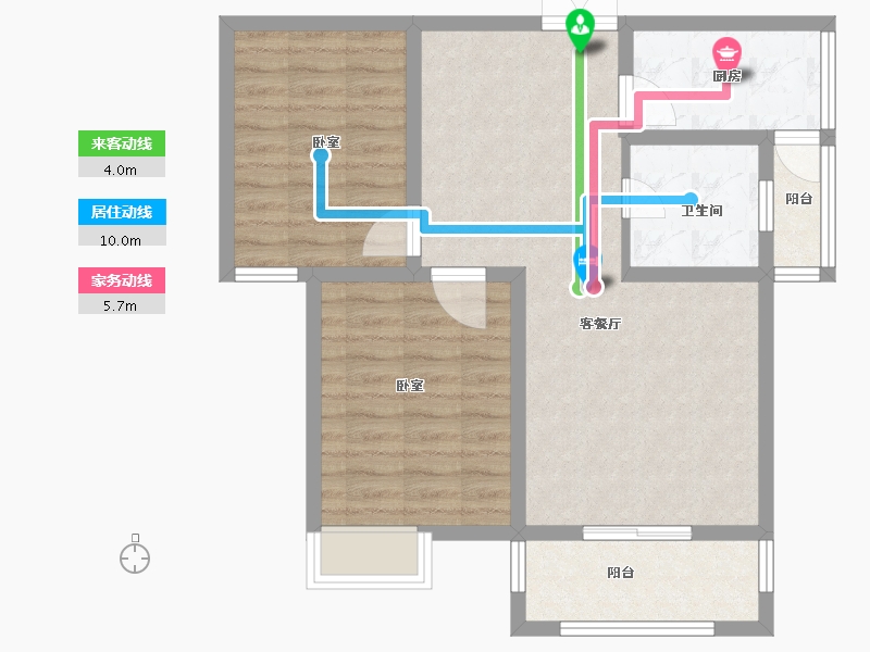 河南省-安阳市-东湖新城-74.00-户型库-动静线