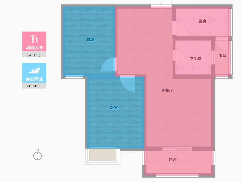 河南省-安阳市-东湖新城-74.00-户型库-动静分区