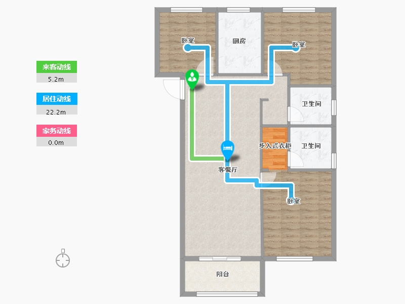 浙江省-绍兴市-宝业新桥风情-100.00-户型库-动静线