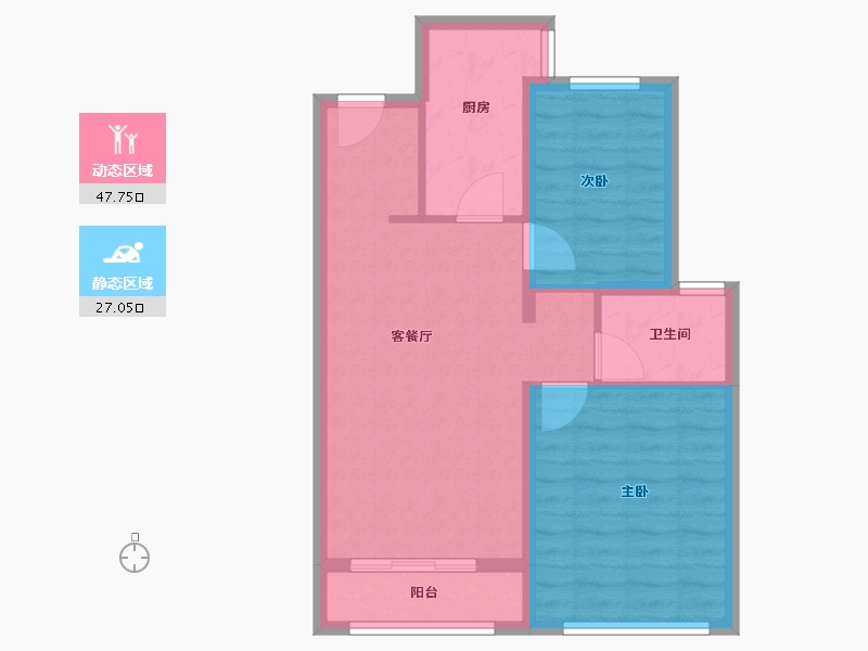 山东省-济南市-万科金域华府-67.00-户型库-动静分区