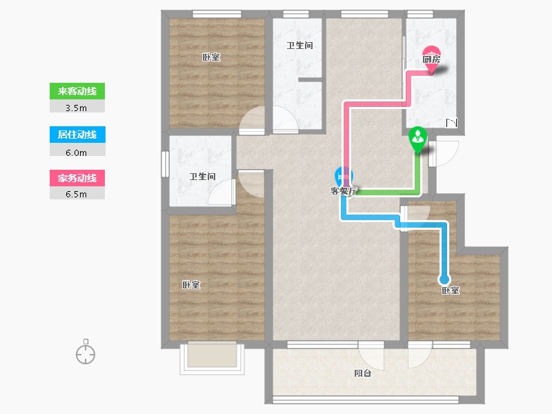 山东省-菏泽市-阜丰君悦城-104.00-户型库-动静线