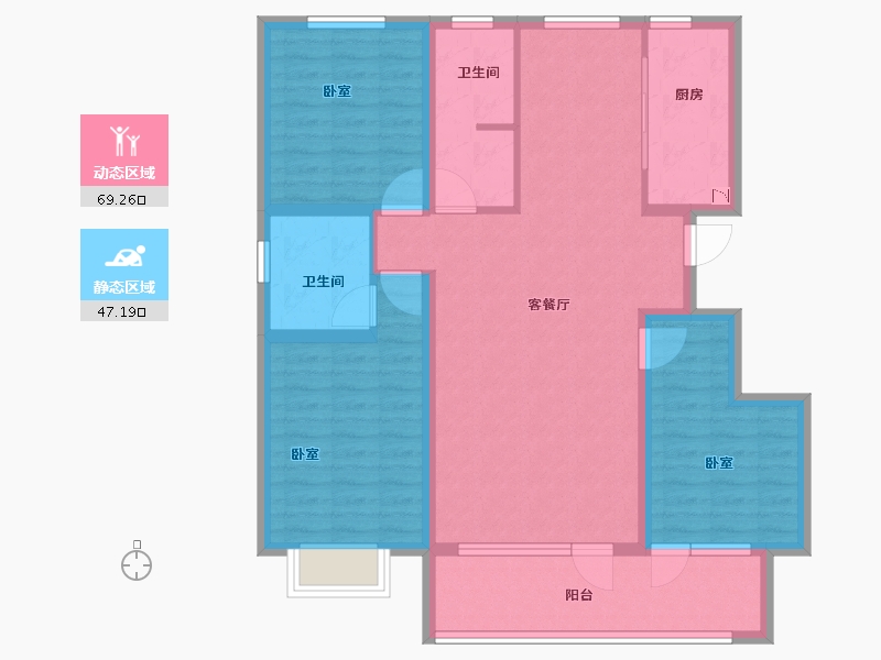 山东省-菏泽市-阜丰君悦城-104.00-户型库-动静分区