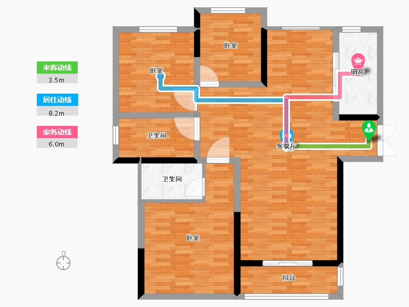 河南省-郑州市-鼎润·柳湖佳苑-98.70-户型库-动静线