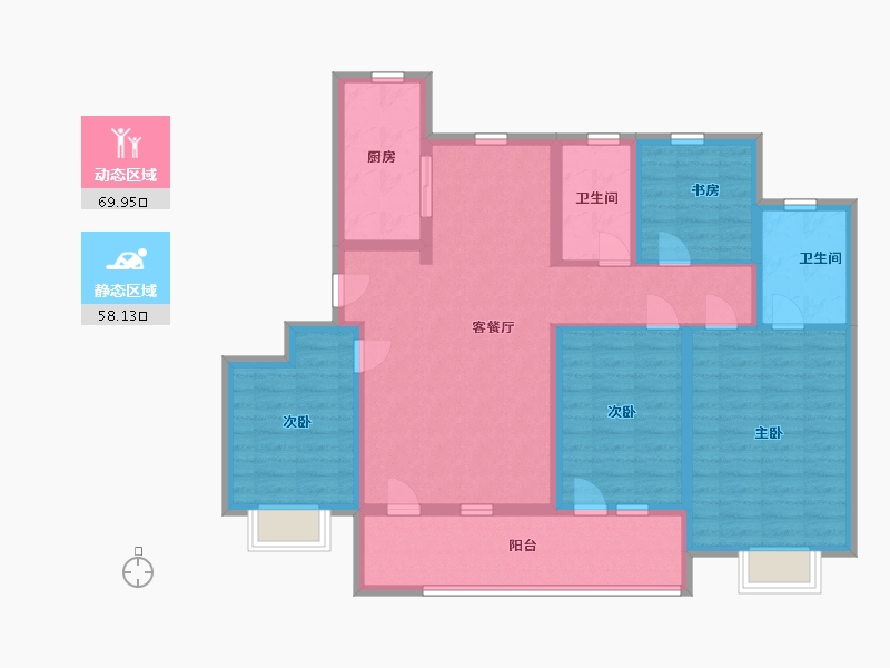 山东省-青岛市-海尔产城创白云山花园-114.00-户型库-动静分区