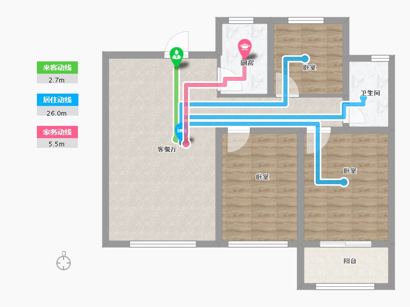 山东省-菏泽市-单县茂昌广场-82.00-户型库-动静线