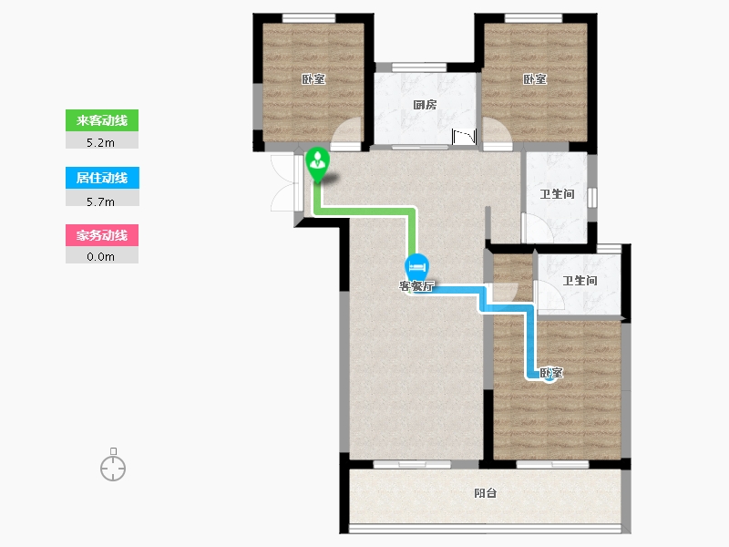 河南省-郑州市-星联·岚溪府-90.84-户型库-动静线