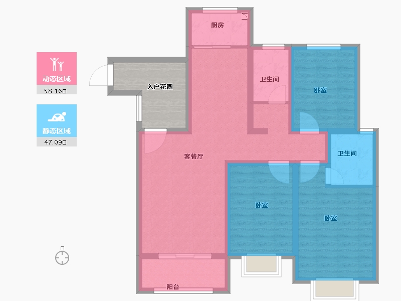 河南省-鹤壁市-合泰玺园-101.30-户型库-动静分区