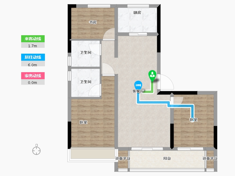 浙江省-舟山市-宋都悦宸府-88.00-户型库-动静线